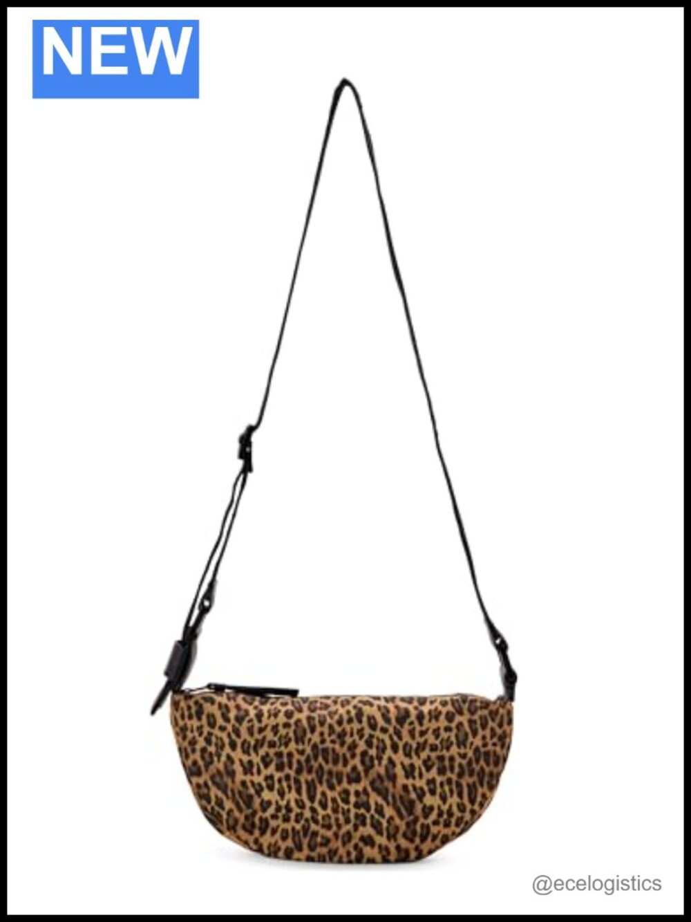 AllSaints Half Moon Rec Recycled Polyester Crossbody Bag Crescent Shape